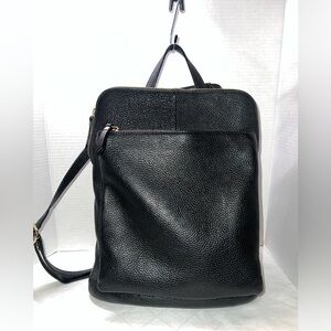 🔥🔥🔥L. Credi Italian Pebbled Leather Convertible Backpack Crossbody  Shoulder Bag